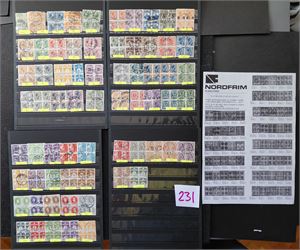 DANMARK - 4-BLOKKER  samling på 4 plansjesider kjøpt for ca 3100 kroner fra Norfrim for noen år siden. Dette var i sin tid et tilbud til 1/3 av AFA, noe som Norfrim betegnet som "uhørt billigt".