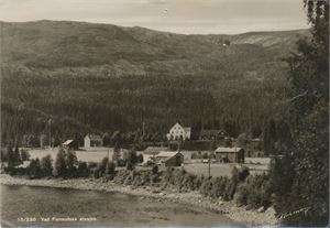 Postkort jernbane FORMOFOSS med stasjon (NT) A6 s/h (Normann 15-230) ubrukt