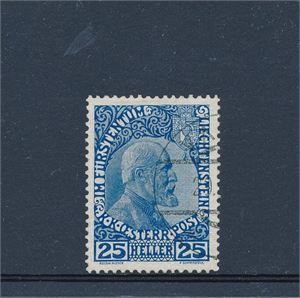 LIECHTENSTEIN o Mi 3ya, pent 25heller (€ 250)