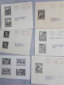 Bunke med meldinger fra postverket i Danmark