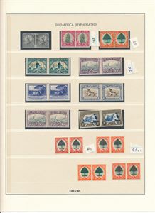 SOUTH AFRICA xx ex SG 56-64c, 1933-48 del av serie i par inkl 10sh og flere nyanser av 6d. Utrop 500 på en annen auksjon