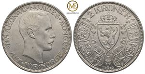 2 kroner 1916 Haakon VII. Kv.0/01