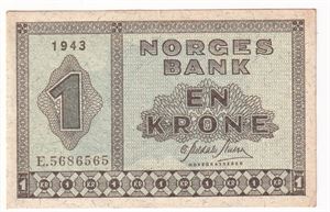 1 kroner 1943 E