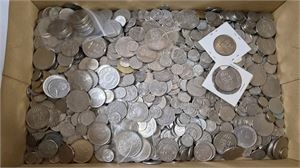 SVERIGE modernt parti kopparnickel, vikt cirka 4 kg. Måste hämtas, skickas ej.