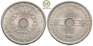 1 krone 1939 Haakon VII. Kv.0