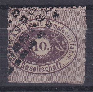 Østerrike, DONAU DAMSCHIFFSGESELLSCHAFT 10sk (første utgave?)  stemplet
