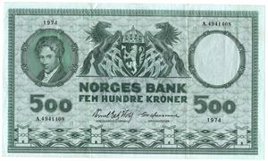 500 kroner 1974 A.4941408 Kv.1+