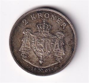 2 kroner 1907 utan gevær
