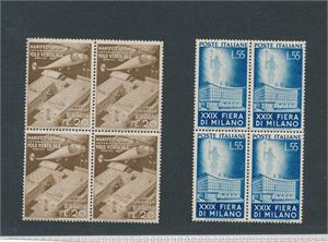 ITALIA xx Mi 830-31 Milano Messe i 4-blokker (€ 360)