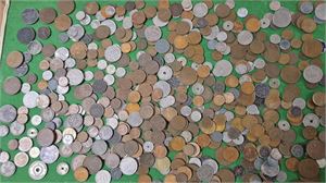 NORGE stort osorterat myntparti från sent 1800-tal till ca 1980-tal.