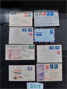 FØRSTEFLYVNINGER 8 stk 1946-67 (1 USA)