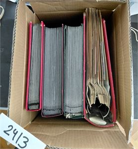 KOREA - NORD Mengder av merker og miniark i 3 innstikksbøker og 1 visirperm fra dette "spennende" området. Vekt 8,1 kilo