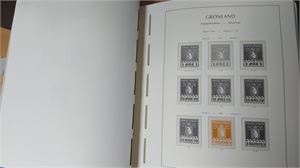 GRÖNLAND fin postfrisk samling i Leuchtturmalbum komplett 1938-1997 inklusive  Danmark Befriet