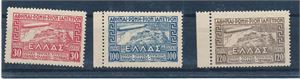 HELLAS xx Mi 352-54, 1933 Zeppelin komplett serie (€ 380)