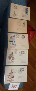 SVERIGE-VASALOPPET 8 brev/kort med spesialstempler 1952-59