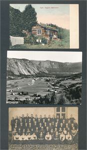 HYTTE I BYGLAND, SÆTERSDALEN (L. B. No 21) brukt 1908. Medfølger et storformat og et annet krøllete kort fra Bygland