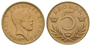 5 kronor 1920 Gustav V. Kv.0/01