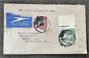 SOUTH AFRICA-BREV Luftpostbrev 1929  sendt innenlands