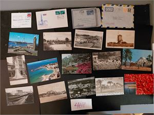 POSTKORT Mindre bunke fra flere land og noen få brev