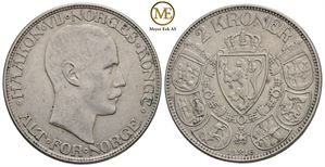 2 kroner 1916 Haakon VII. Kv. 1+/01