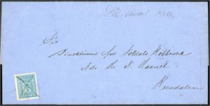 8. 4 skill på brevomslag, anert med blekkryss, og ved siden håndskrevet "Lille Elvedal 8/6/69".