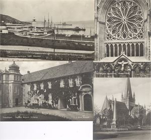 Trondheim, lot med 4 småf. UB kort.  Bl..a Trøndelagsutstillingen 1930