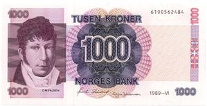 1000 kroner 1989 Kv.0