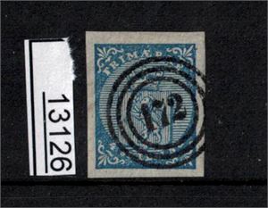 Nk 1 o. Flott merke med nær fullstempel "172" (Laurvig type 2)