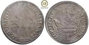 1 krone 1620 Christian IV. H.106C. Kv.1/1+