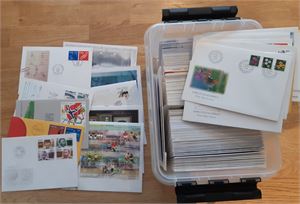 FDC Lot 2-300 FDC fra 1990-2000 tallet. God kv.