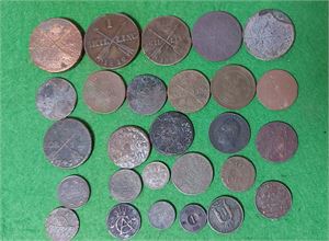 SVERIGE parti diverse kopparmynt i sämre kvaliteter