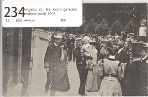 Ringebu st., fra Kroningsreisen, postkort brukt 1906