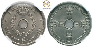 1 krone 1938 Haakon VII. MS65. Kv.0/01