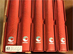 Rekvisita 5 stk helt nye Leuchtturm Vario album med kassetter (med nye postens logo).  Noen ark.  Høy kostpris !!