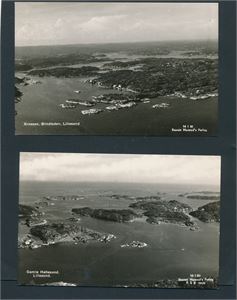 BREKKESTØ, GAMLE HELLESUND, KROSSEN 2 små og 4 store. Kortet fra Gamle Hellesund stemplet "GAMLE HELLESUND 25-6-51", de andre ubrukte