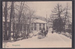 Kongsberg , vintermotiv (Oppi, 2279) st. Kongbergs-Haugsund 1908