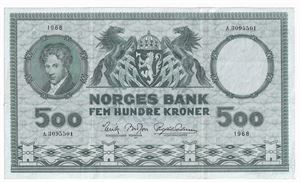 500 kroner 1968 A