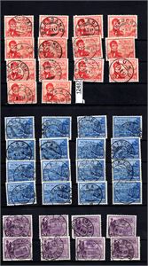 Nk 362, 364 og 365 mange pene stempler på Postjubileum