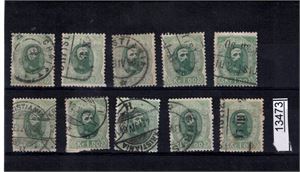 Nk 32 o. 10 merker (kan types)