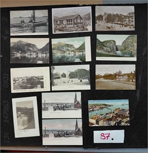 ROGALAND 13 kort inkl et dublett. De fleste ubrukte, et stemplet "JØSENFJORDEN"