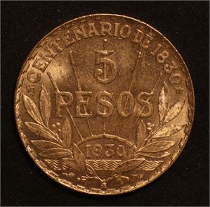 Uruguay 5 pesos 1930 Kv.01