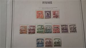 FIUME (nuvarande RIEKA-KROATIEN) samling 1918-1921 inkl. tjänste på albumblad