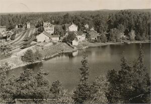 Postkort jernbane KORNSJØ med stasjon (ØF) A6 s/h (Normann 13-016) brukt 1950 (PKP 38S)