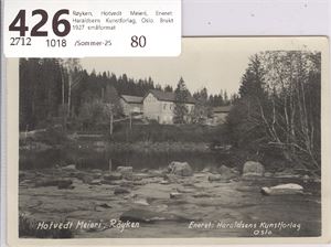 Røyken, Hotvedt Meieri, Eneret: Haraldsens Kunstforlag, Oslo. Brukt 1927  småformat