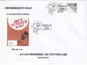 Kvam frimerke- og myntklubb.  Frimerkets dag 2018 variant 1
