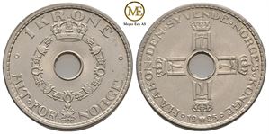 1 krone 1925 Haakon VII. Kv.0