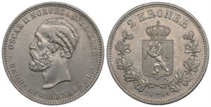 2 kroner 1894 Oscar II. Kv.0