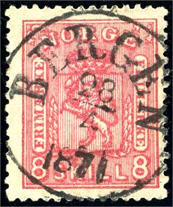 15 b. 8 skill 8, fullstemplet "Bergen 28.4.1871".