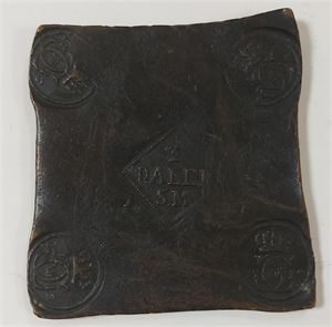 SVERIGE. Karl XII (1697–1718). Plåtmynt ½ Daler SM 1711. (763 gr, kv 1)