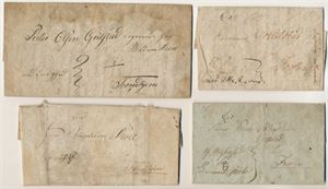 Lot 6 gamle brev i mindre god kvalitet